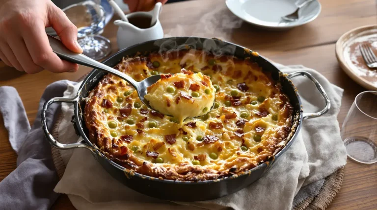 Quiche express sans pâte aux lardons et petits pois : le dîner complet et réconfortant prêt en 15 minutes